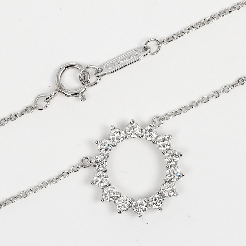 【TIFFANY&Co.】ティファニー
 オープンサークル スモール ネックレス
 Pt950プラチナ×ダイヤモンド 約2.93g Open Circle Small レディースAランク