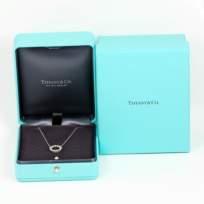 【TIFFANY&Co.】ティファニー
 オープンサークル スモール ネックレス
 Pt950プラチナ×ダイヤモンド 約2.93g Open Circle Small レディースAランク