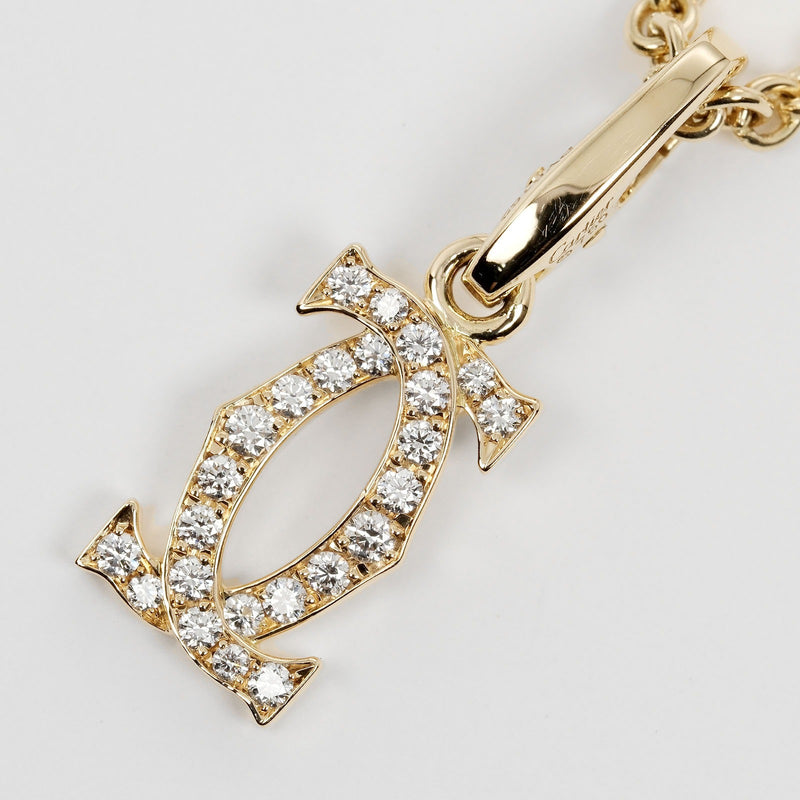 【CARTIER】カルティエ
 2C チァーム ネックレス
 K18イエローゴールド×ダイヤモンド 約9.69g 2C Charm レディースAランク