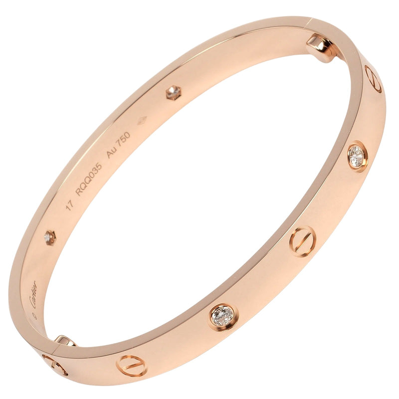 【CARTIER】カルティエ
 ラブ ブレスレット
 K18ピンクゴールド×4P ダイヤモンド 約32.81g love レディースAランク