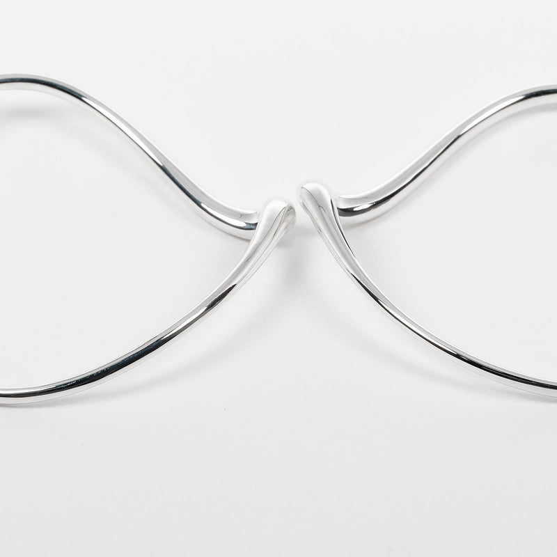 [Tiffany & co.]TIFFANY&Co. Open Heart Large Hoop Pierce Silver 925 Approximately 9.4g Open Heart Large Hoop Ladies A Rank