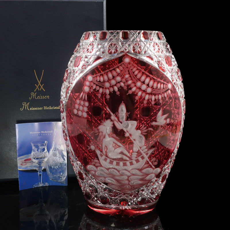 【Meissen】マイセン クリスタル アラビアンナイト 切子花瓶 花瓶
