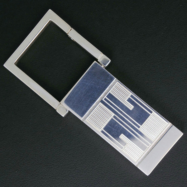 [GUCCI] Gucci Double G Keychain Key Ring Silver 925 Double G Unisexe