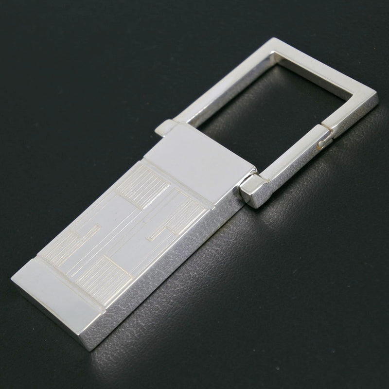 [GUCCI] Gucci Double G Keychain Key Ring Silver 925 Double G Unisexe