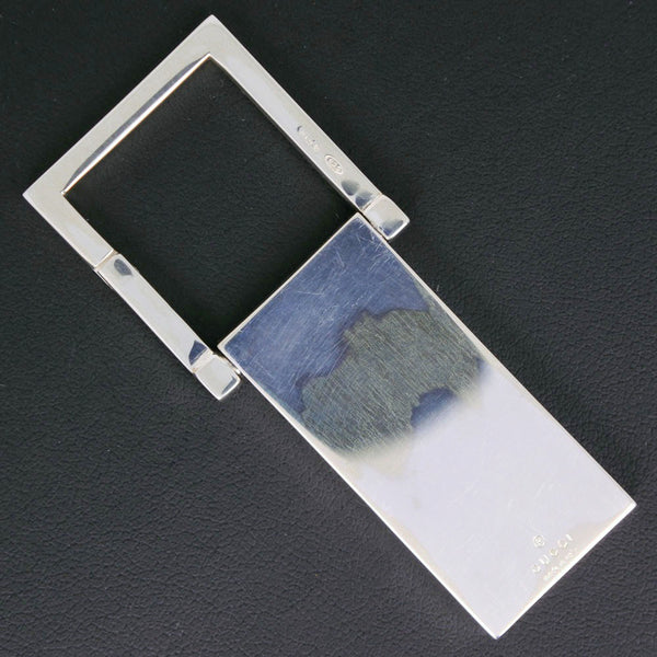 [GUCCI] Gucci Double G Keychain Key Ring Silver 925 Double G Unisexe