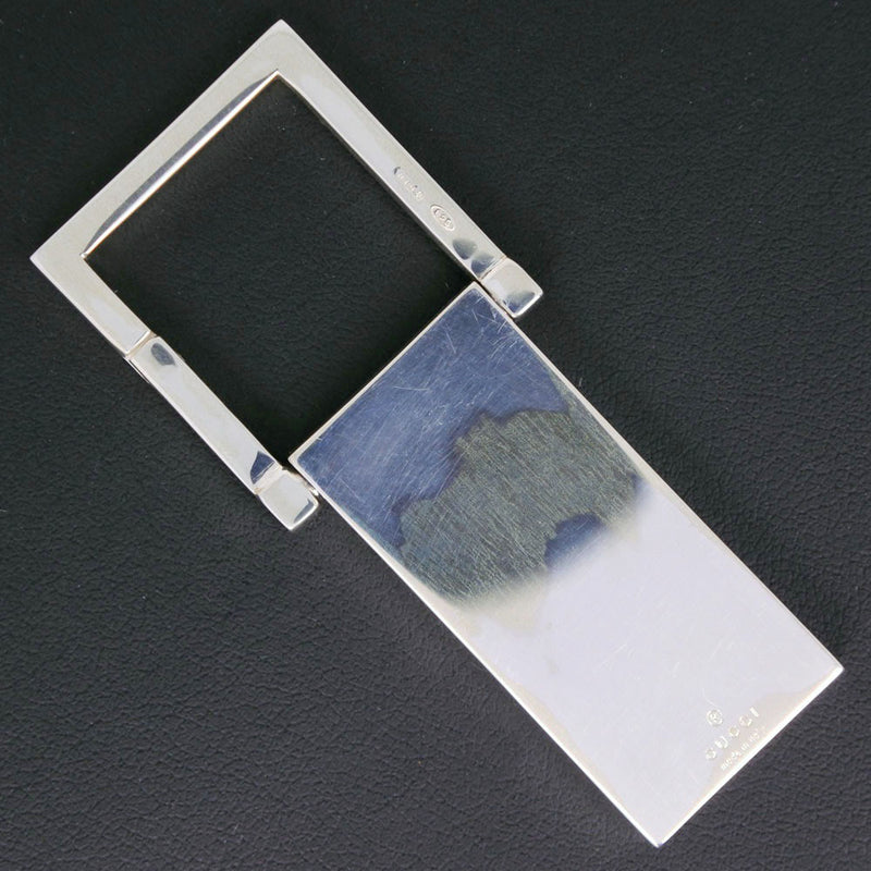 [GUCCI] Gucci Double G Keychain Key Ring Silver 925 Double G Unisexe