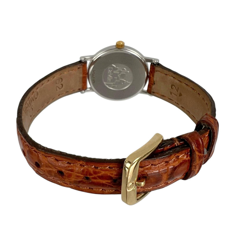 [OMEGA] Omega 
 reloj del diablo 
 Acero inoxidable Cuarzo Pantalla analógica Esfera dorada De Ville Ladies A-Rank