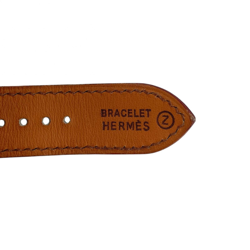 [HERMES] Hermes 
 Arceau reloj de pulsera 
 Acero inoxidable x Cuarzo de avestruz Pantalla analógica Esfera blanca Arceau Unisex Rango A