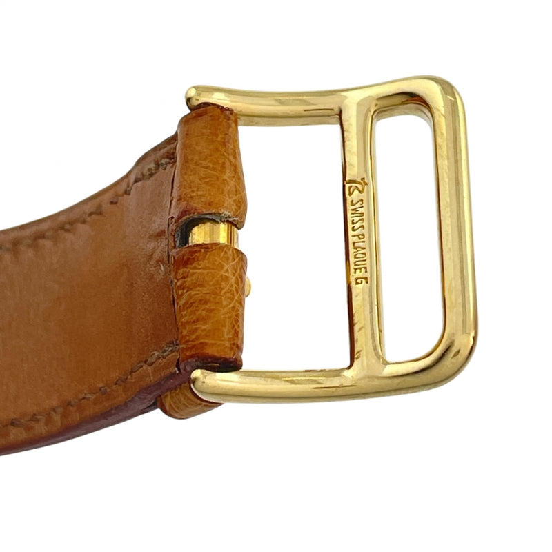 [HERMES] Hermes 
 Arceau reloj de pulsera 
 Acero inoxidable x Cuarzo de avestruz Pantalla analógica Esfera blanca Arceau Unisex Rango A