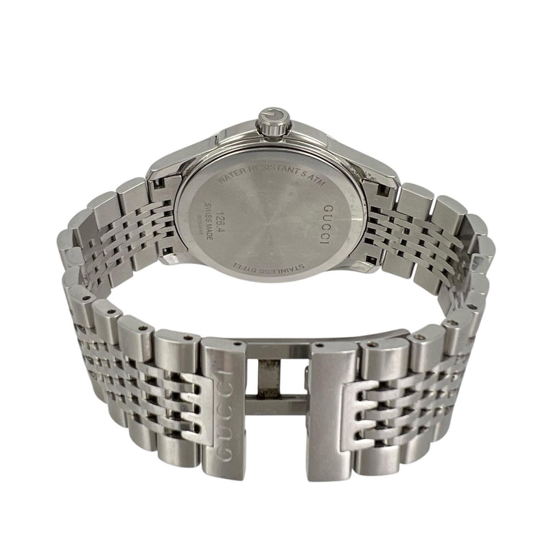 [GUCCI] Gucci 
 G reloj atemporal 
 YA126.4 Pantalla analógica de cuarzo de acero inoxidable Esfera verde G atemporal para hombre