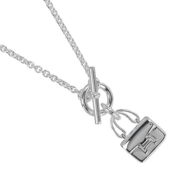 [HERMES] Hermes 
 amuleto collar de constanza 
 Plata 925 aprox. 12,5g Amuleto Constanza Damas Rango A