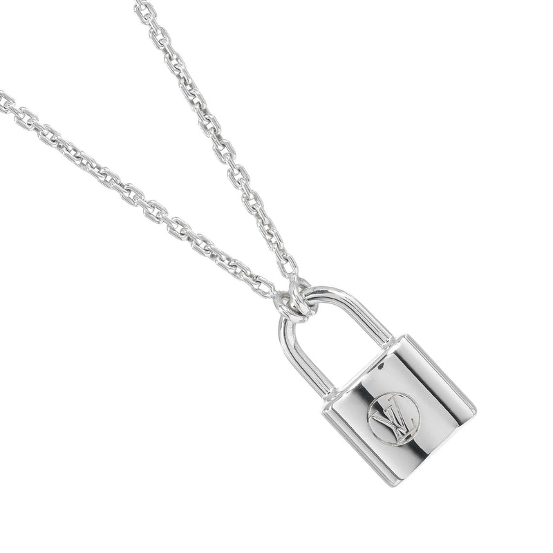 [LOUIS VUITTON]LOUIS VUITTON
 rock it Necklace
 Padlock Motif Silver 925 Approx. 8.28g Lockit Ladies A Rank