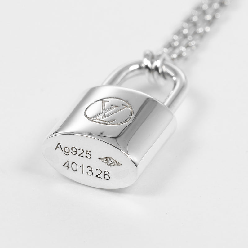 [LOUIS VUITTON]LOUIS VUITTON
 rock it Necklace
 Padlock Motif Silver 925 Approx. 8.28g Lockit Ladies A Rank