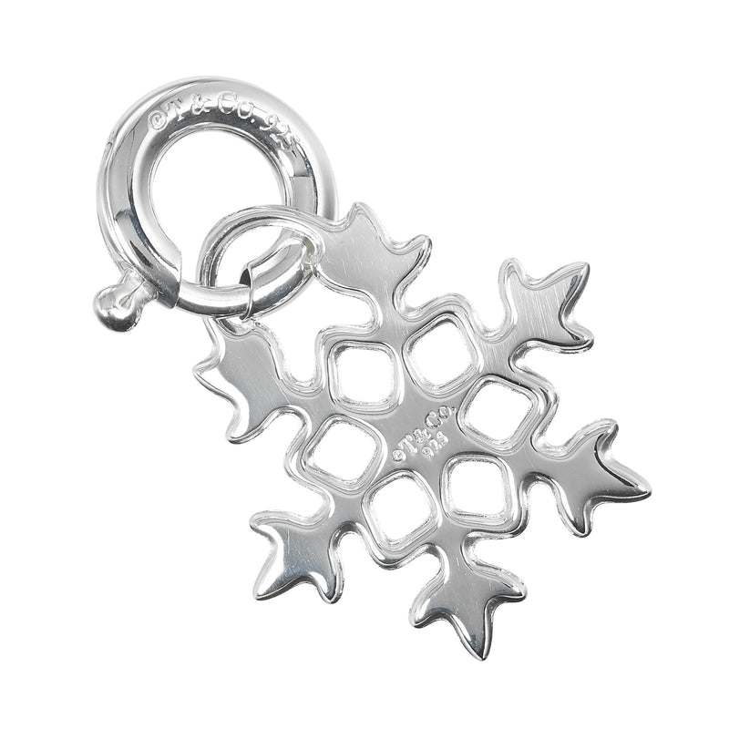 [TIFFANY y compañía]TIFFANY&Co.
 top con colgante de copo de nieve 
 Plata rara vintage 925 Aprox. 3g Snowflake Ladies A Rango
