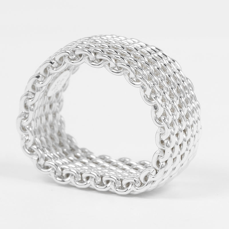 [티파니앤코]TIFFANY&Co.
 서머셋 No. 17 반지 
 실버 925 약. 9g 서머셋 유니섹스 A랭크