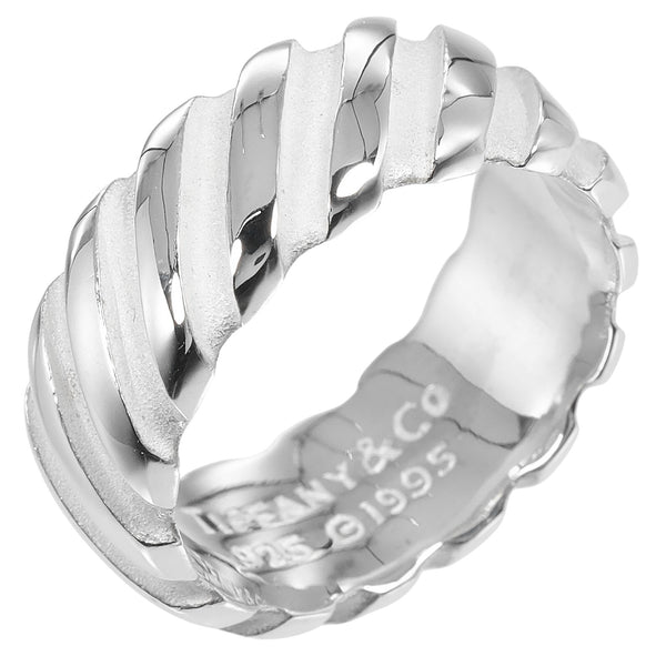 [티파니앤코]TIFFANY&Co.
 트위스트 15.5호 반지 
 빈티지 실버 925 7.43g 트위스트 레이디스 A랭크