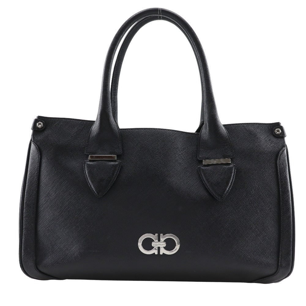 【美品】フェラガモ　ハンドバッグ　サフィアーノ　レザー　茶　ガンチーニ 5mc3206】サルヴァトーレフェラガモ ハンドバッグ ガンチーニ