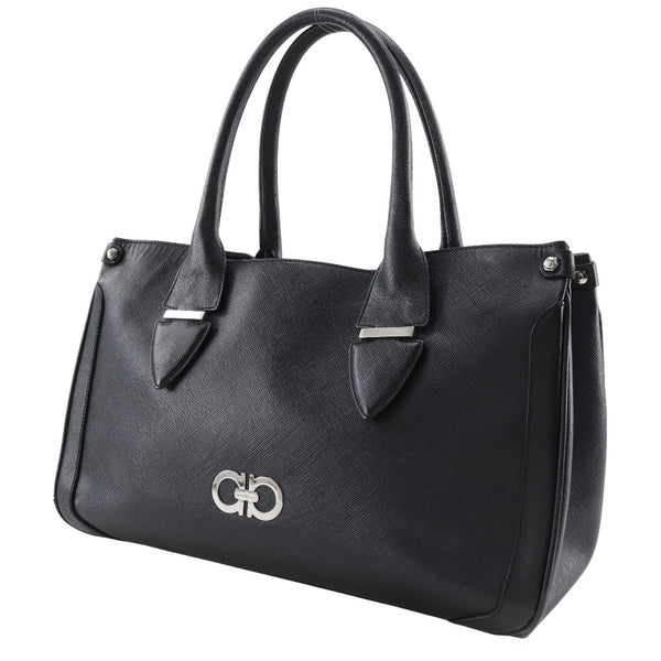 【Salvatore Ferragamo】サルヴァトーレフェラガモ ガンチーニ サフィアーノ調 ハンドバッグ
 DY-21 7814