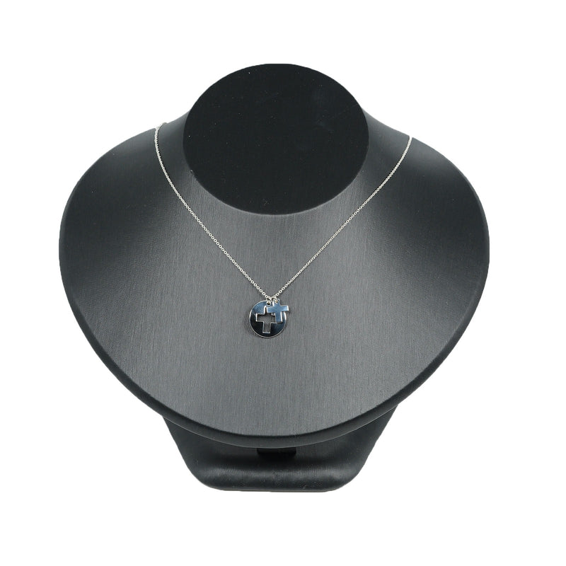 [TIFFANY&Co.] Collier avec croix au pochoir Tiffany
