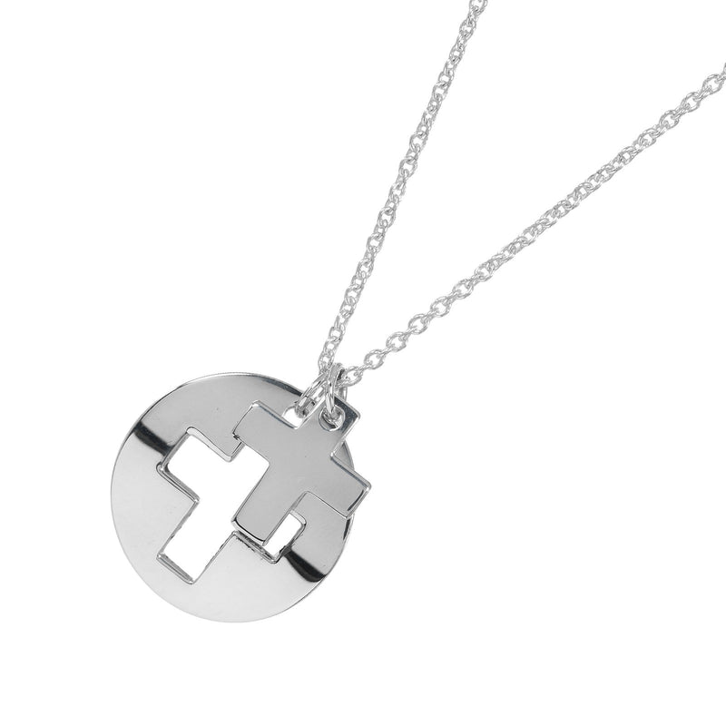 [TIFFANY&Co.] Collier avec croix au pochoir Tiffany