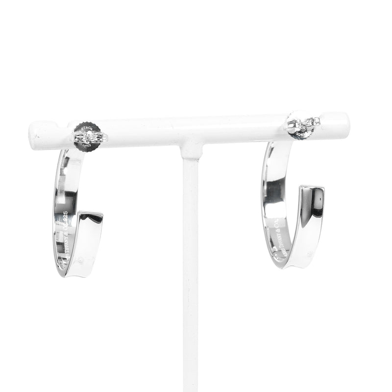 [TIFFANY y compañía]TIFFANY&Co. aretes de aro estrechos 1837