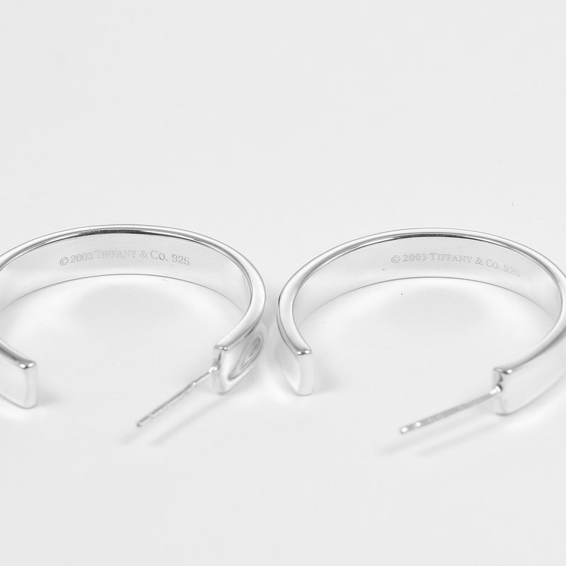 [TIFFANY y compañía]TIFFANY&Co. aretes de aro estrechos 1837