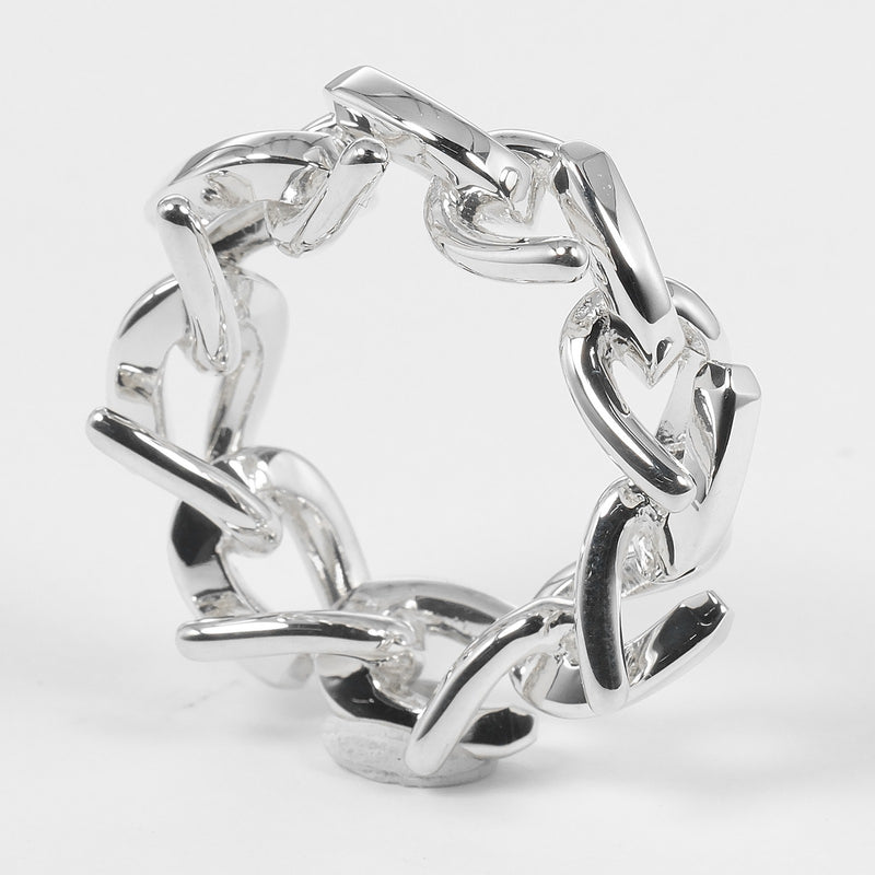 [TIFFANY y compañía]TIFFANY&Co. Anillo Forgelink de alto pulido 
 No 10