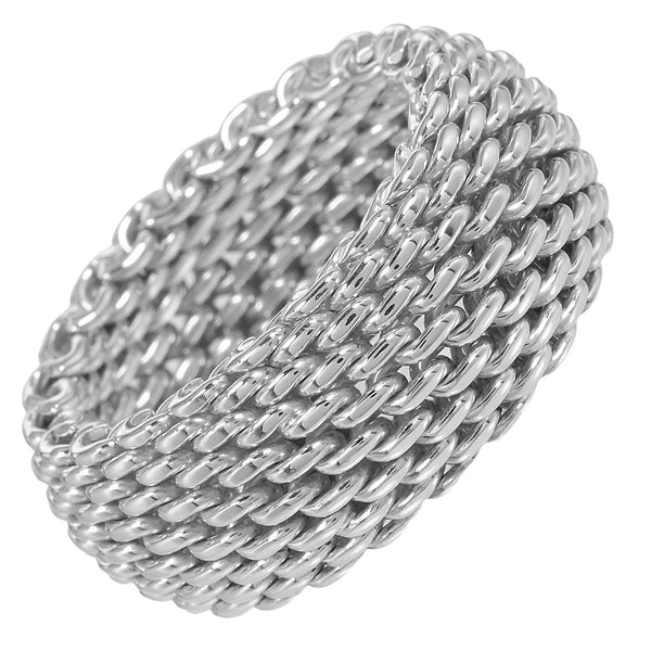 【TIFFANY&Co.】ティファニー サマセット メッシュ リング・指輪
 13.5号