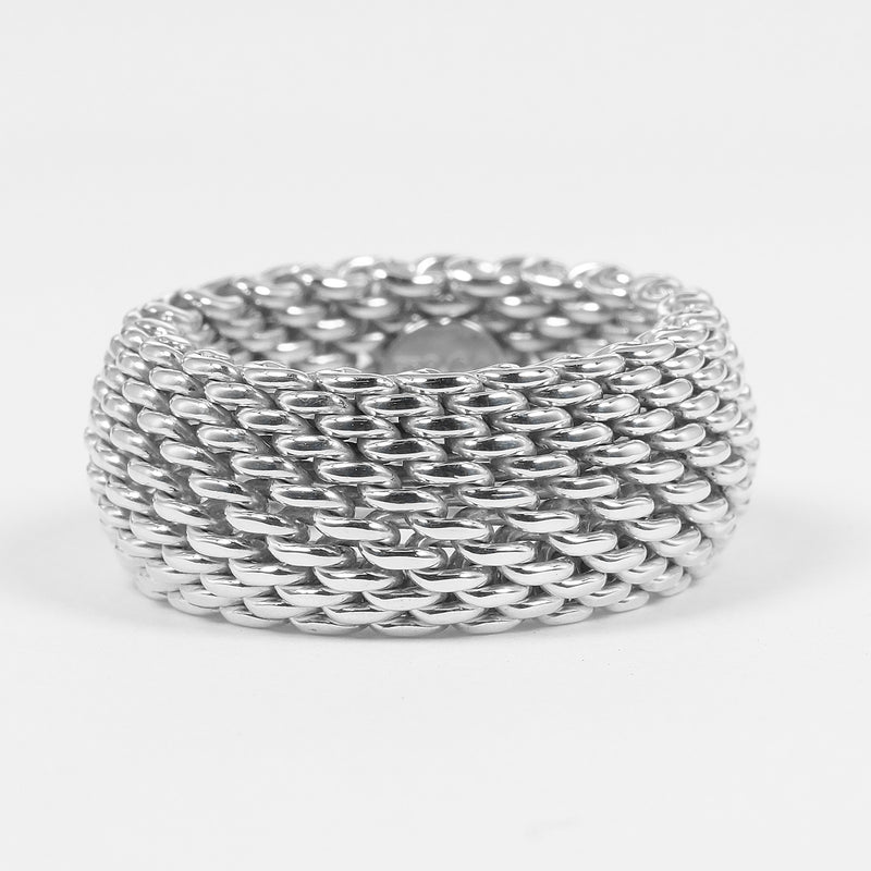 【TIFFANY&Co.】ティファニー サマセット メッシュ リング・指輪
 13.5号