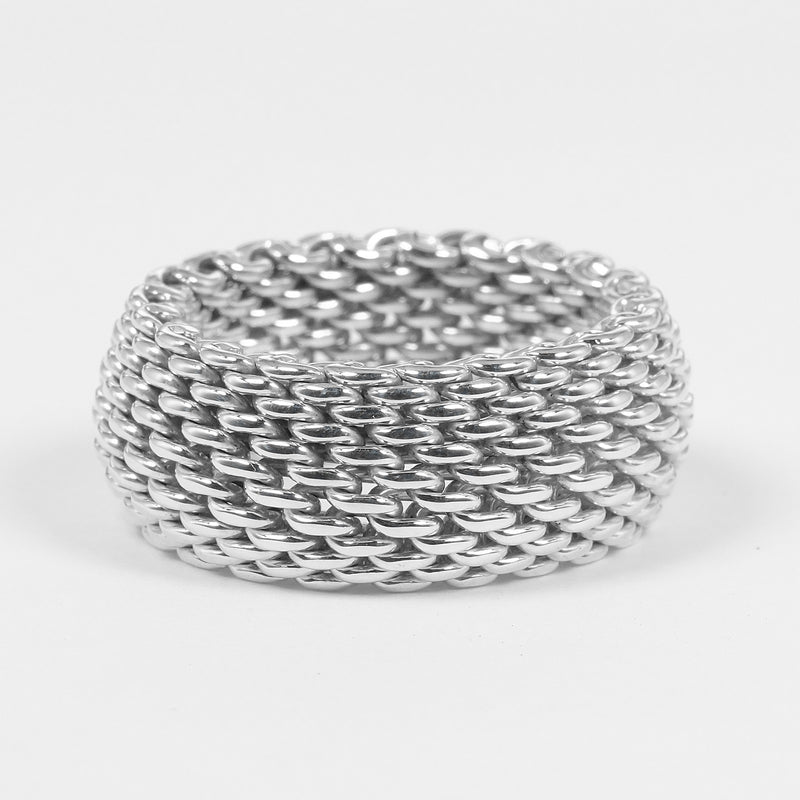 【TIFFANY&Co.】ティファニー サマセット メッシュ リング・指輪
 13.5号