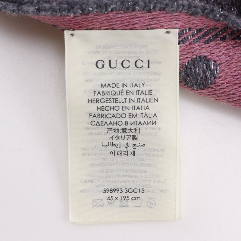 【GUCCI】グッチ GG ウールラメ ジャガード マフラー
 598993