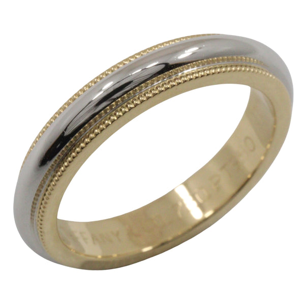 [Tiffany & co.]TIFFANY&Co.
 Milgrain No. 9 Ring
 PT950 Platinum x18KYellow Gold Approximately 5.4g Milgrain Ladies A Rank