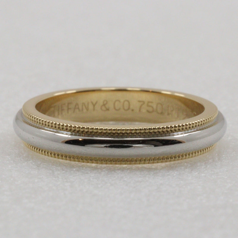 [Tiffany & co.]TIFFANY&Co.
 Milgrain No. 9 Ring
 PT950 Platinum x18KYellow Gold Approximately 5.4g Milgrain Ladies A Rank