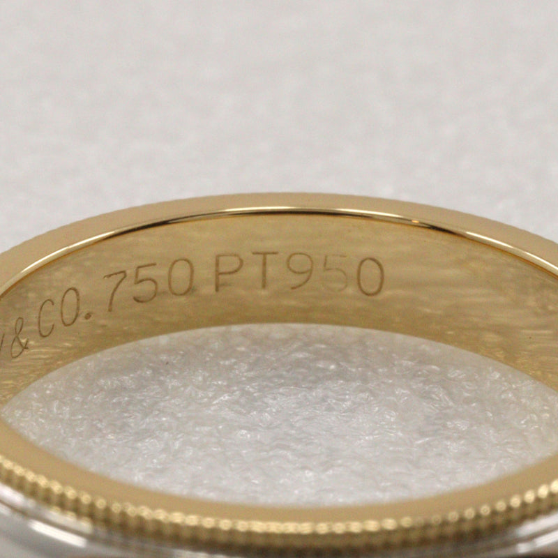 [Tiffany & co.]TIFFANY&Co.
 Milgrain No. 9 Ring
 PT950 Platinum x18KYellow Gold Approximately 5.4g Milgrain Ladies A Rank