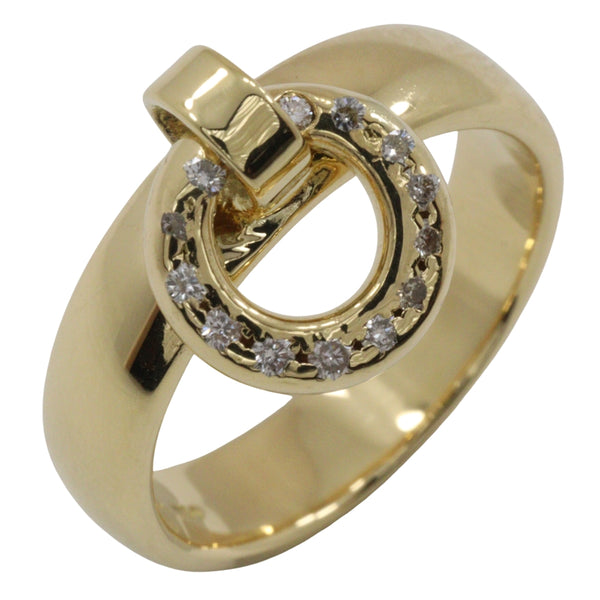 [Tiffany & co.]TIFFANY&Co.
 Donock No. 10 Ring
 18KYellow Gold x Diamond about 6.8g Door Knock Ladies A-Rank