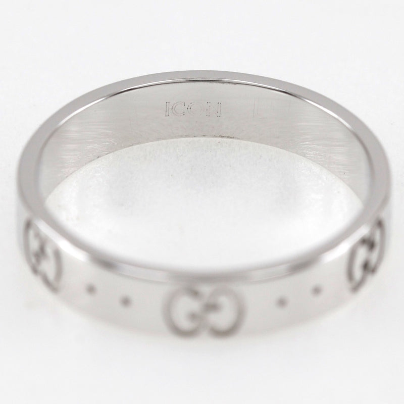 [GUCCI] Gucci 
 Icon No. 14.5 Ring
 18KWhite Gold Approximately 3.6g ICON Ladies A-Rank