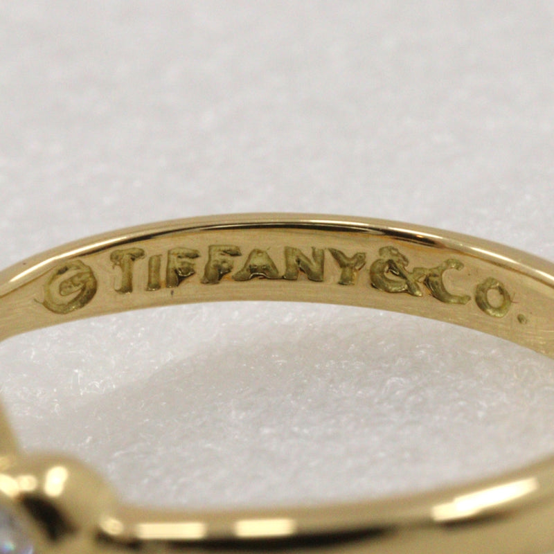 [Tiffany & co.]TIFFANY&Co.
 Open Heart No. 6 Ring
 Elsa Peletti 2P diamond 18KYellow Gold x Diamond about 2.3g Open Heart Ladies A-Rank