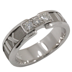 [Tiffany & co.]TIFFANY&Co.
 Atlassing No. 10.5 Ring
 3P diamond 18KWhite Gold x Diamond about 6.6g Atlas Ring Ladies A-Rank