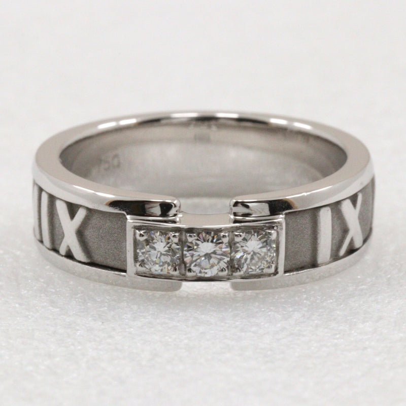 [Tiffany & co.]TIFFANY&Co.
 Atlassing No. 10.5 Ring
 3P diamond 18KWhite Gold x Diamond about 6.6g Atlas Ring Ladies A-Rank