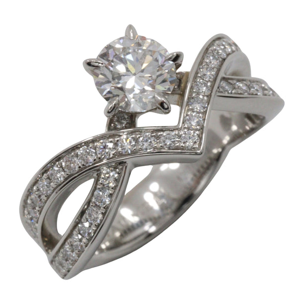 [CHAUMET] Shome 
 Josephine No. 7 Ring
 Amur Deglet PT950 Platinum x Diamond about 6.3g Josephine Ladies A Rank