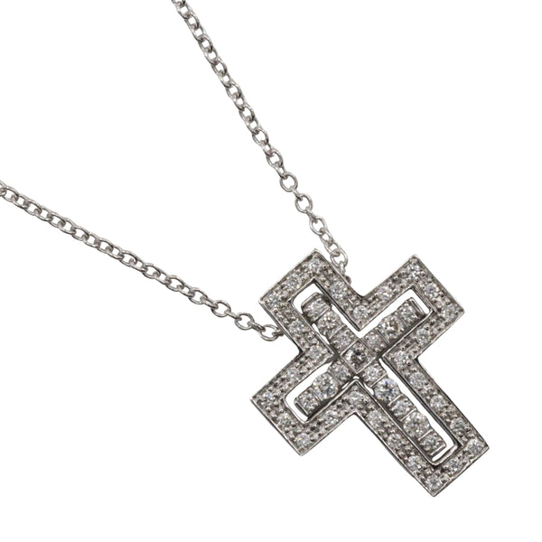 [Damiani] Damiani 
 Bell Epock XXS Necklace
 18KWhite Gold x Diamond Cross Approximately 4.5g Belle Epoque XXS Ladies SA Rank