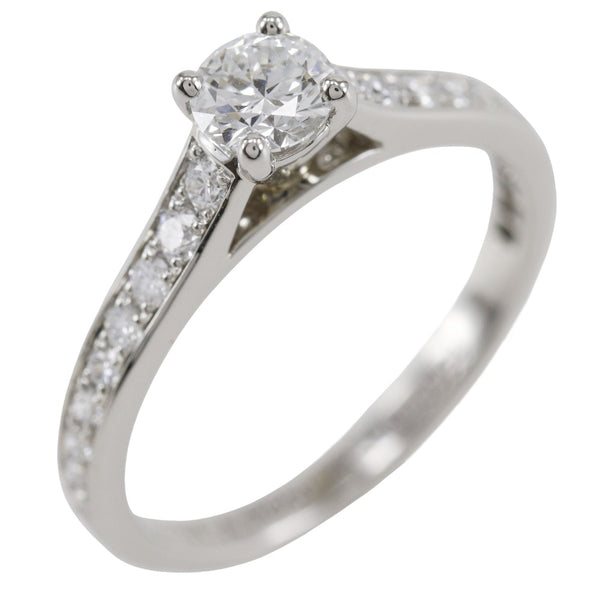 [VAN CLEEF & ARPELS] Van Cleef & Arpel 
 Romance solitaire 7.5 Ring
 PT950 Platinum x Diamond about 2.8g Romance Solitaire Ladies A+Rank