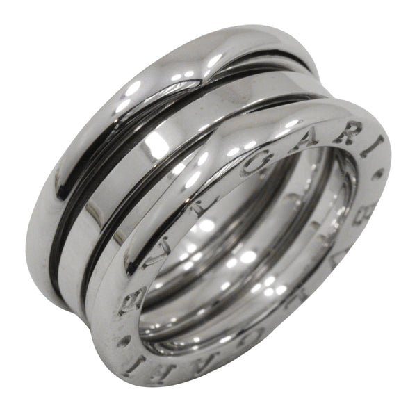 [Bvlgari] bulgari 
 B-cero1 10 anillo / anillo 
 Beezero Wan 2 Band 18KOro blanco aproximadamente 8.1g b-cero1 damas a-rank