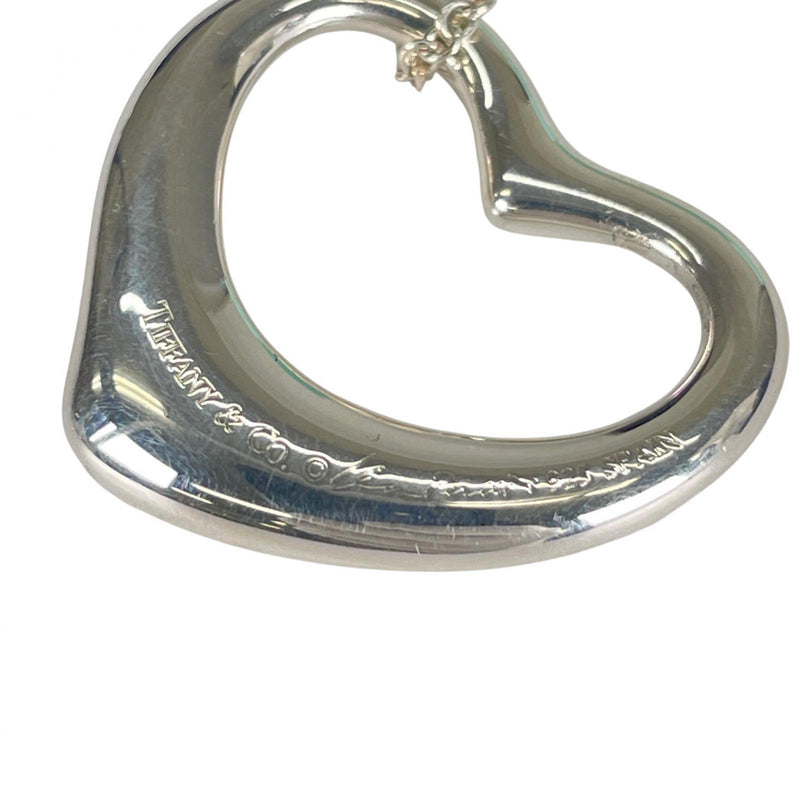 [티파니앤코]TIFFANY&Co.
 오픈 하트 미디엄 네크리스 
 엘사 퍼레티 실버 925 10.4g 오픈하트 미디엄 여성용 A급