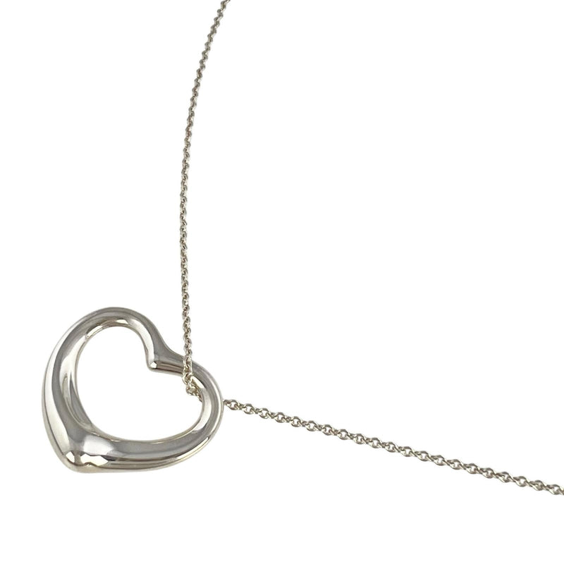 [티파니앤코]TIFFANY&Co.
 오픈 하트 미디엄 네크리스 
 엘사 퍼레티 실버 925 10.4g 오픈하트 미디엄 여성용 A급