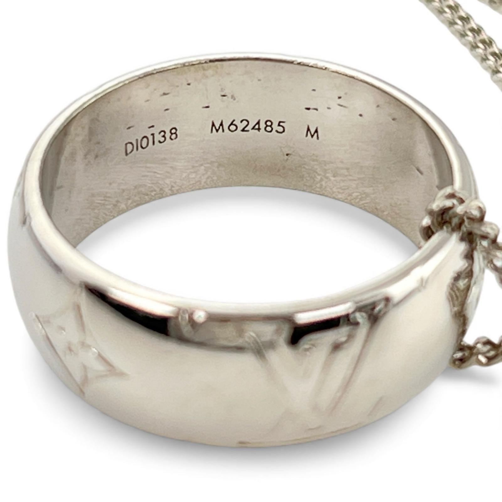 LOUIS VUITTON】ルイ・ヴィトン モノグラム リング ネックレス M62485