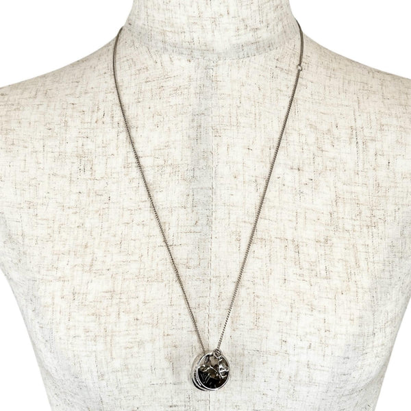 [루이비통]LOUIS VUITTON
 모노그램 링 목걸이 
 M62485 실버 DI0138 스탬프 약. 16.5g 모노그램 반지 남여공용