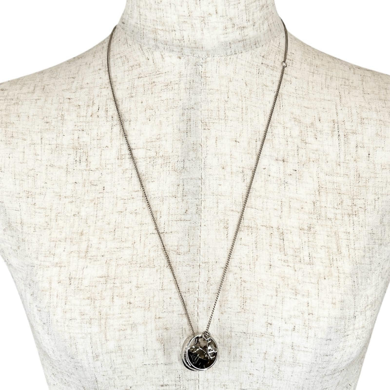 [루이비통]LOUIS VUITTON
 모노그램 링 목걸이 
 M62485 실버 DI0138 스탬프 약. 16.5g 모노그램 반지 남여공용