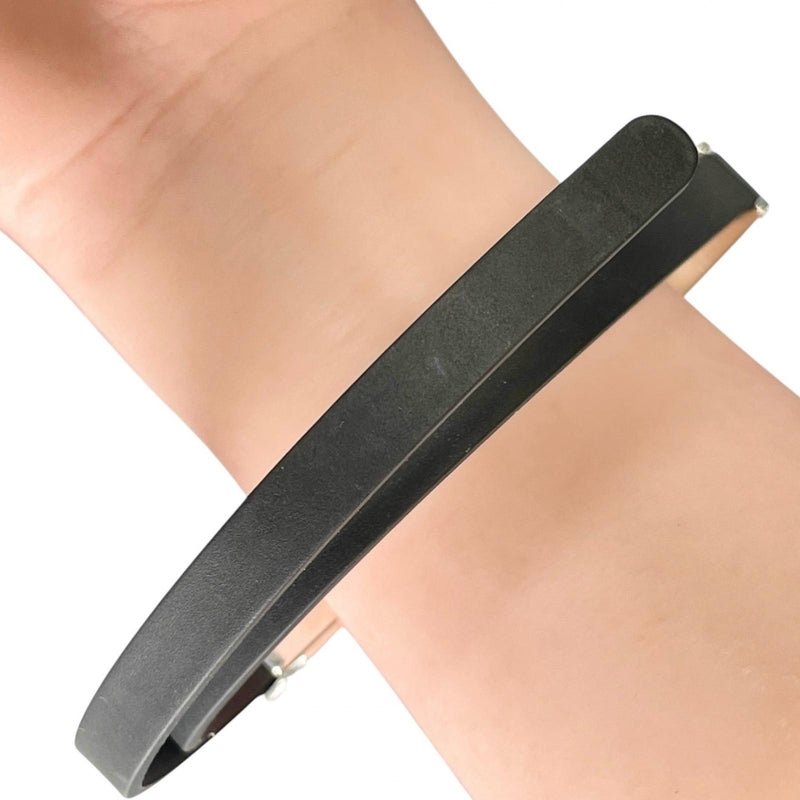 [구찌] 구찌 
 초커 
 실버 925 x 러버 블랙 25.7g 여성용