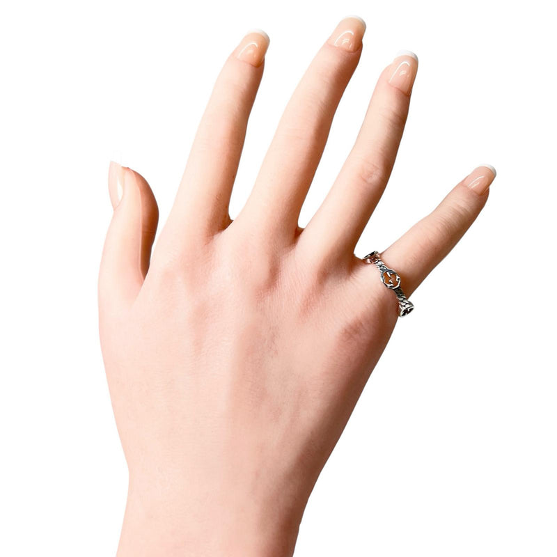 [GUCCI] Gucci 
 Anillo entrelazado G No. 17 
 Plata 925 aprox. 2.6g G entrelazada Rango A para hombres